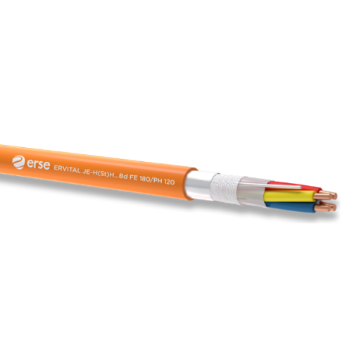Ugunsdrošības kabelis JE-H(ST)H E30 2x0.8 ERSE, 1x2x0.8mm, oranžs, ekranēts